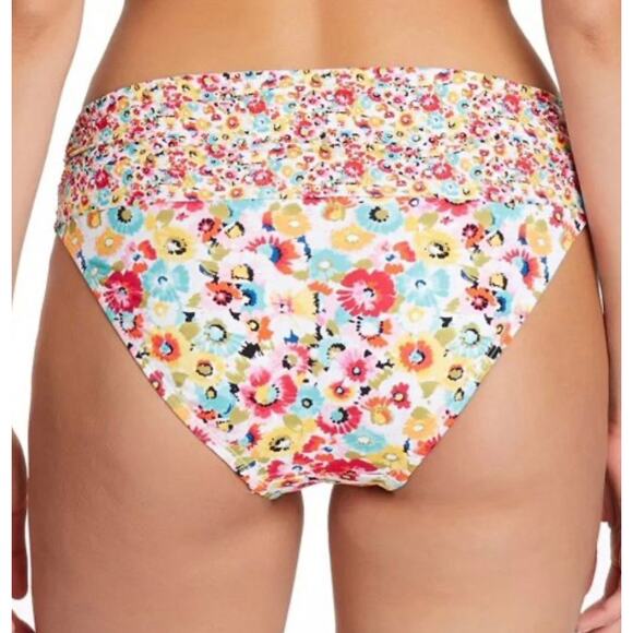 Bleu Rod Beattie Flower Hour Sarong Hipster Bikini Bottom 14 Multi NWT - Picture 2 of 5